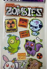 Sticko Animal Zombies Stickers EK Success 2013 Halloween Creatures 14PC Sealed