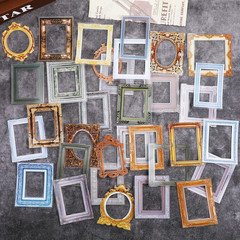 180Pcs Scrapbook Frames,Frame Stickers for Junk Journal,Pasteable Vintage Scrapb