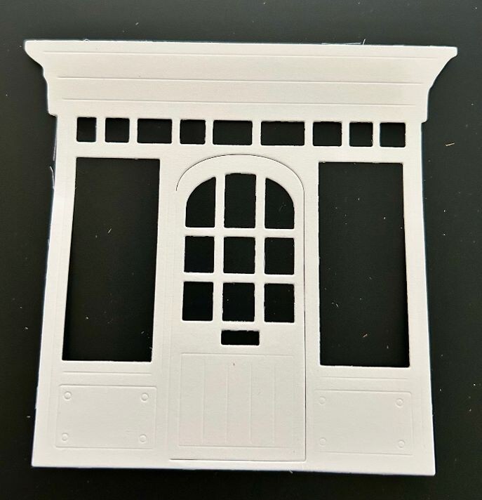 Storefront Die Cuts * Set of 12 * Black, White or Kraft Cardstock * Fun Design!