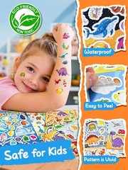 Delightful Waterproof Stickers Set – 1800+ Dinosaurs & Ocean Animals for Kids