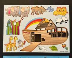 Unbranded ASSORTED BIBLE STORY Stickers 4 Sheets NOAHS JONAH DANIEL EASTER