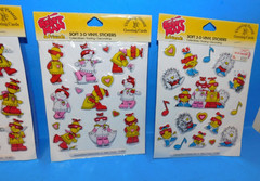 ! VINTAGE 80s PUFFY STICKERS DRAWING BOARD GREETING CARDS ROBOT MAN & FRIENDS !