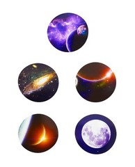 Lot of 100 Assorted Realistic Space Stickers Teacher Toy Gift Home School