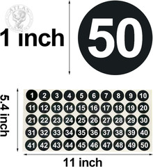 12 Sheets 1 to 200 Vinyl Number Stickers Consecutive Number Stickers 3 Sets 1 In
