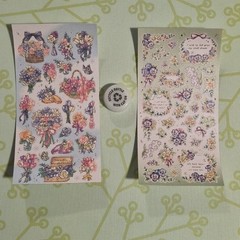 Cottagecore Floral Flowers Bunny Spring Sticker stickii club Bundle Lot journal