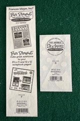 Lot of 13 BASEBALL Stickers, Die Cuts and Title Phrase ~Frances Meyer + Others