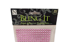 New Nicole Pink Rhinestone Stickers 5MM Bling It Craft Embellishment 384 Count
