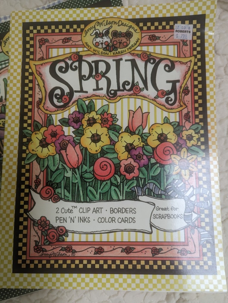 clip art borders pen ‘n’ inks color card for scrapbooks by amy wilson designs