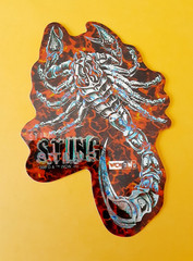 vintage prism WCW NwO Sting Wrestling vending machine Sticker