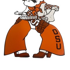 Lot of 10 OSU Pistol Pete Die Cuts 10″ x 6″ Cardstock Oklahoma State Cowboys