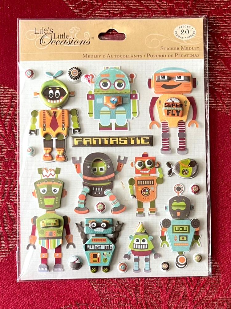 AWESOME ROBOTS LAST 1 3D STICKERS K & COMPANY – FREE SHIPPING