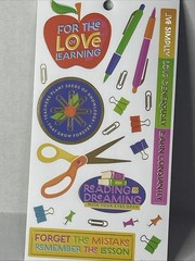 Happy Planner 518 Sticker book 30 Sheets School Abstract Teacher Classroom