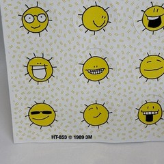 Vintage Stickers Scratch N Sniff Lemon 3M 1989 HT-853 Yellow Sunshine