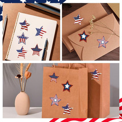 American Flag Star Stickers, 500 PCS 1.5 Inch Self Sealing 4Th of July Stickers