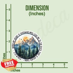 VIEDECA Christian Sticker Psalm 61:2 3×3 Inch