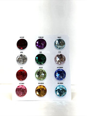 12 GEMSTONE STICKERS BIRTHSTONES SELF ADHESIVE 3D MIULTICOLOR NEW free SHIP