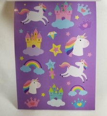 STICKER BOOK Lot of 2 442 Stickers Unicorns Numbers Shapes Letters Hearts