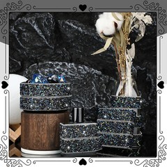 1Roll Black 108 x 1″ Bling Rhinestone Crystal Diamond DIY Decor Sticker Decal #B