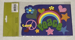 Vintage Sandylion My Sticker Album Peace Sign Hearts Love Collectors Book 8 Page