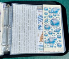 Crop In Style Binder With Lots Of Stickers ~ 18 Sheets full ~ Purple Binder