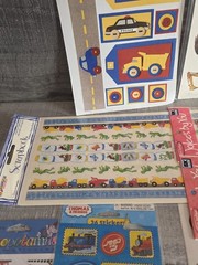 Lot Of 18 Various Transportation Scrapbooking Stickers Trains Thomas Trucks b101