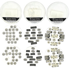 Lot 3 Partial Packs Epoxy Stickers Black White Letters Words Flowers Horizon