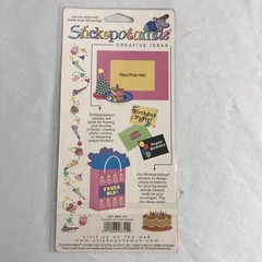 Vintage Birthday Party Binder Stickers Balloons Cards Scrapbook Stickopotumus