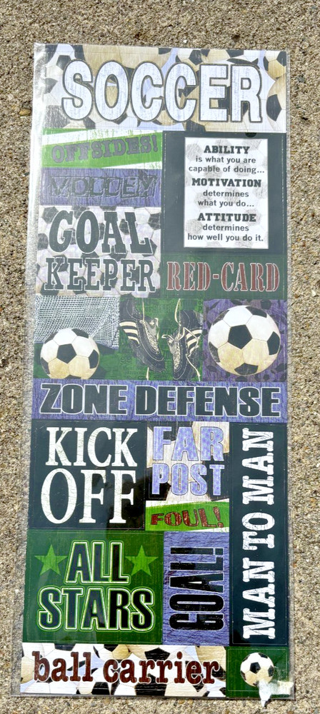 🔥 Vintage Stickabilities SOCCER PHRASES BALLS CARDSTOCK STICKERS