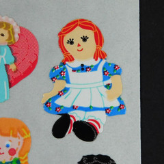 Sandylion Rag Dolls Kromekote Mini Stickers Boy Girl Asian Raggedy