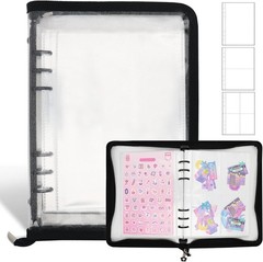 Sticker Storage Organizer Binder A5 Sticker Book Collecting Album Reusable St…