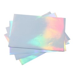 22 Sheets A4 Printable Holographic Sticker Paper Efficient Inkjet For DIY