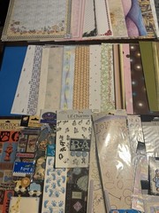 Huge Scrapbooking Craft Supply Lot Paper Stickers Stamps Decorative Scissors