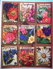 Hallmark Flowers Seed packets Stickers unopen package of 4 sheets