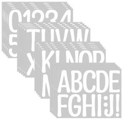 20 Sheets Alphabet Stickers 4 in Letter and Numbers Stickers 240PCS Vinyl White