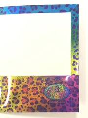 Lisa Frank Y2K Big Lips Glitter Pocket Folder Unpunched New RARE