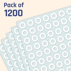 Vinyl Document Protection: 1200 Counts of White Hole Punch Reinforcement Labels