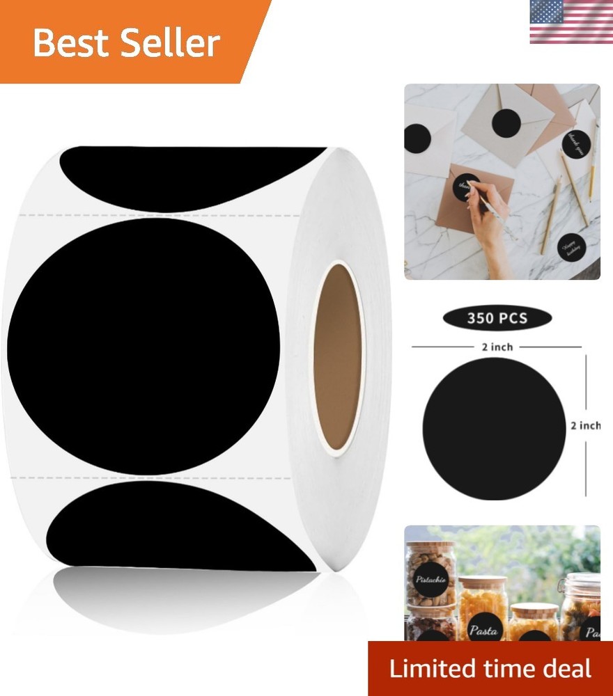 Black Stickers, Dot Stickers 2 Inch, Black Circle Sticker, 350pcs Garage Sale…