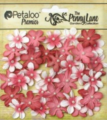 Mini Daisy Petite ANTIQUE RED 40 Paper 20-22mm Pearl Centre PennyLane Petaloo XC