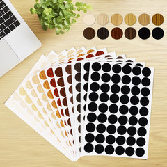 648 Pieces Screw Hole Covers Stickers, 12 Basic Color Colors Wood Stickers, Adhe