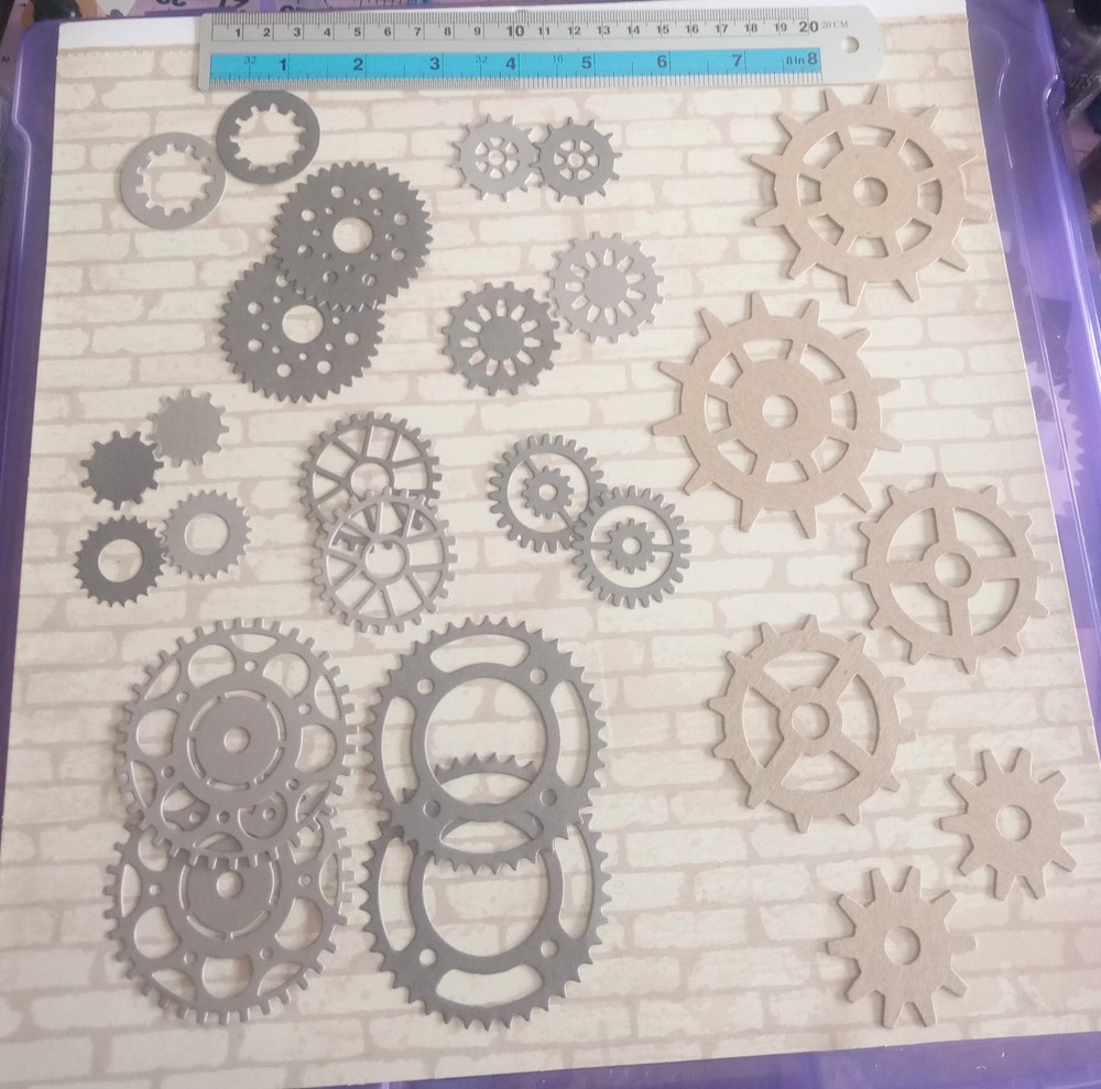 GEARS Die-Cuts – Steampunk style Cogs, sprockets, gears and more! FREE SHIPPING!