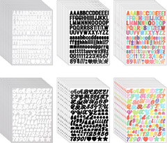8000 Letter Stickers 60 Sheets Alphabet Stickers – Small 0.5 Inch Vinyl Self Adh