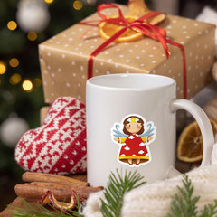 1000 Pcs Christmas Angel Stickers, 8 Designs, Self-Adhesive Decals for Parties
