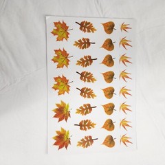 Thanksgiving Stickers Fall Fun Leaves Pumpkin Turkey 12 Sheets