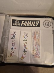 Crop instyle psb 3 ring binder W/ Family friends & home cutouts & Stickers
