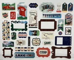 Carta Bella Frames & Tags Summer Camp Ephemera Die Cut 33pc