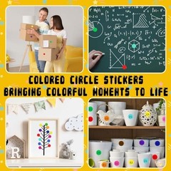 4200 Pcs Colored Dot Stickers 3/4″ Round Color Coding Labels Office Classroom