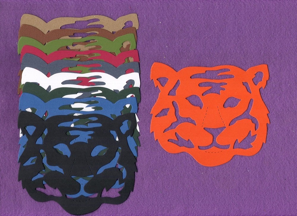 TIGER MASCOT die cuts