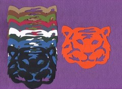 TIGER MASCOT die cuts
