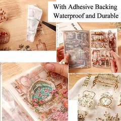 CraftBloom 20 Sheets Reading Time Ephemera Sticker Book for