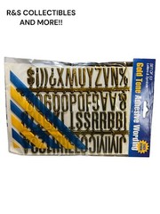 3 Packs Of 53 Gold Tone adhesive Wording & 2 packs of Inspirational Magnets ￼